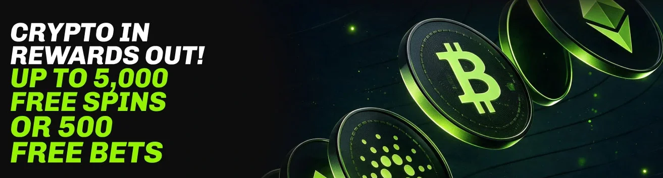 crypto in rewards out up to 5000 free spins
